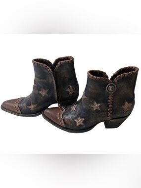 Old Gringo Glamis Distressed Leather Ankle Star Boots - Size 8